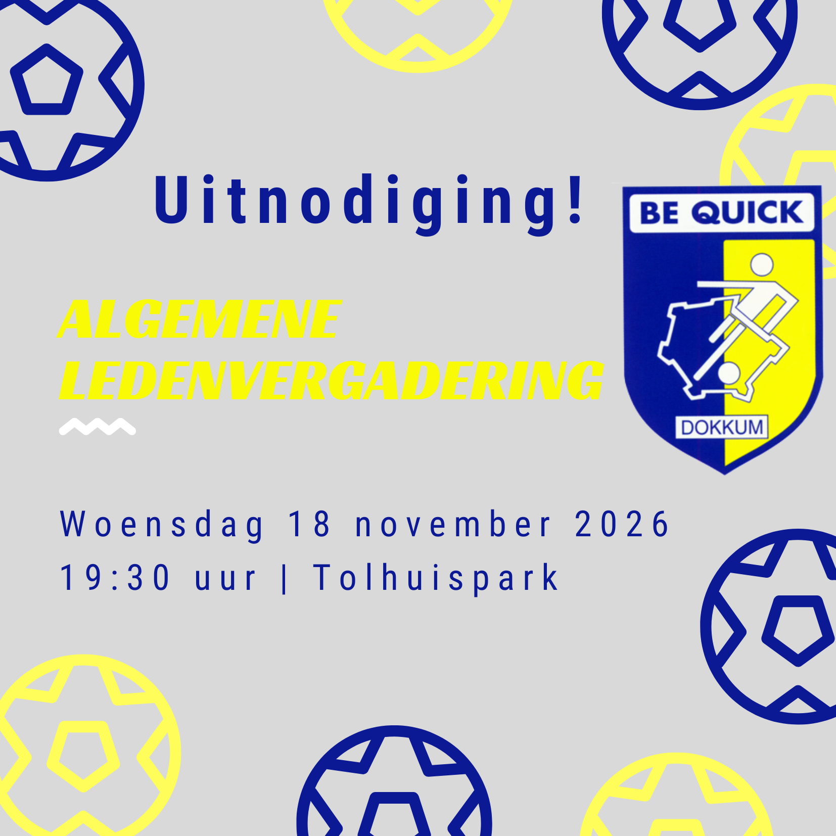 Algemene Ledenvergadering – woensdag 18 november
