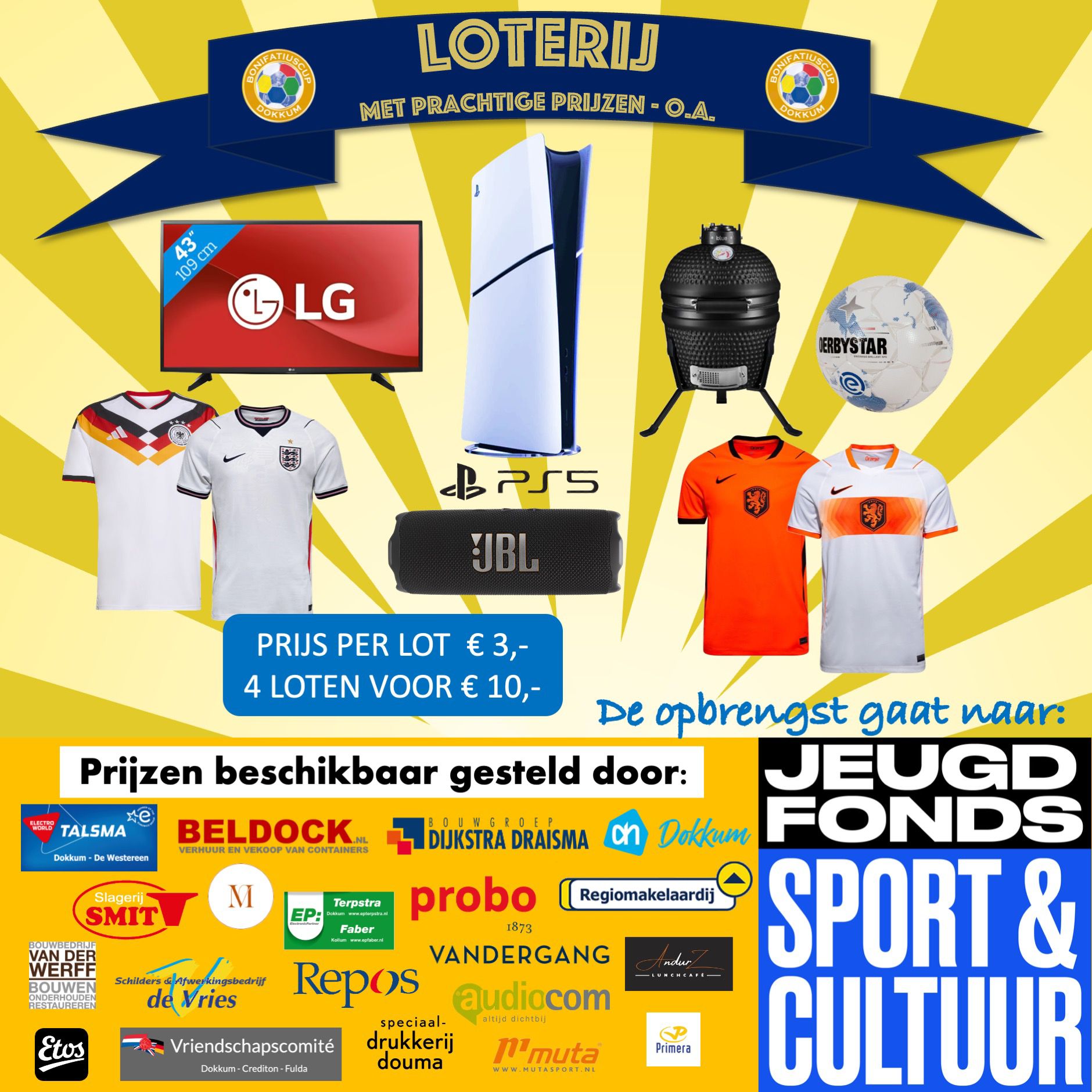 Verloting tijdens Bonifatiuscup met topprijzen voor de jeugd